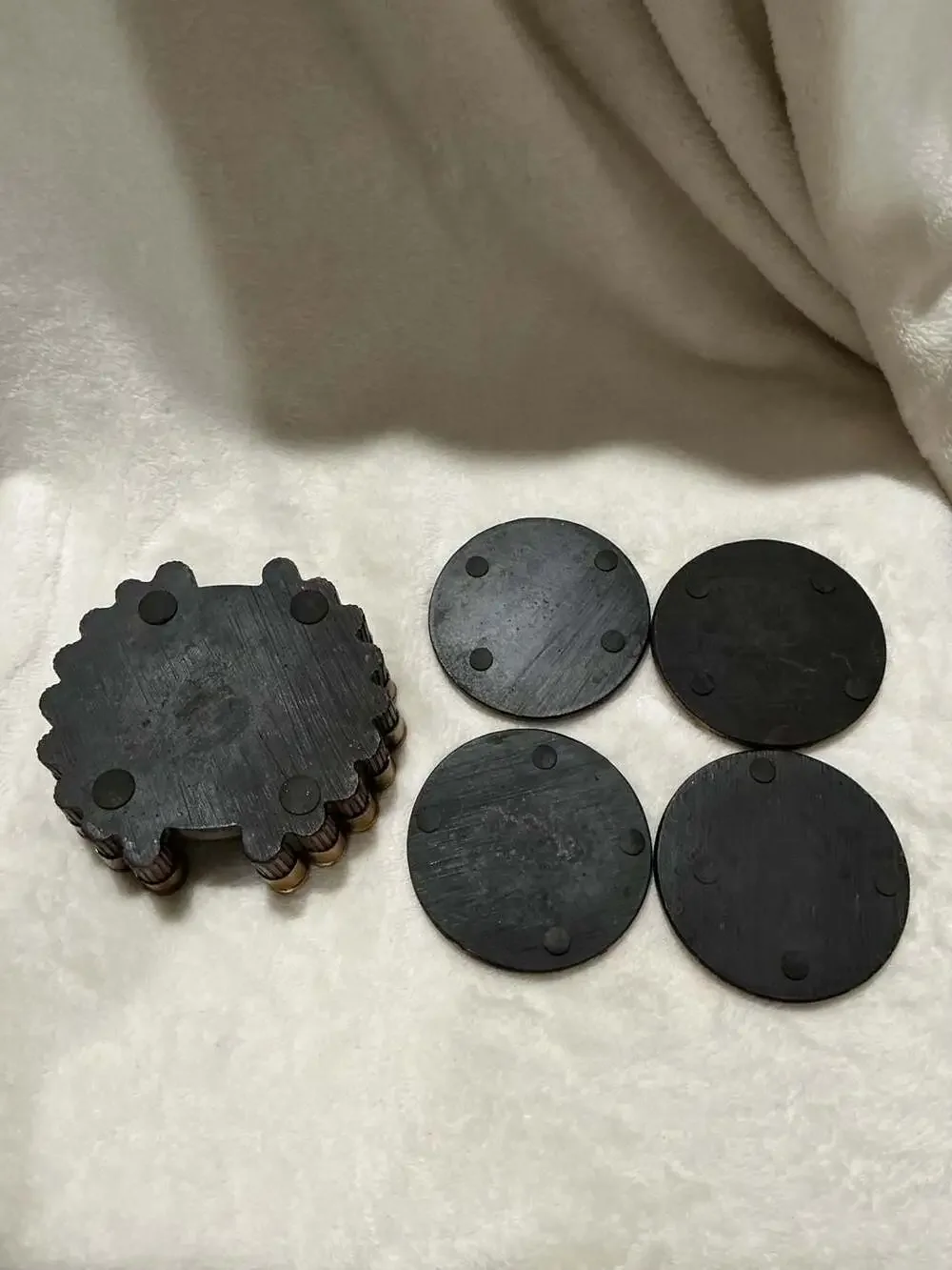 Ebros Gift 12 Gauge Shotgun Shell Coasters Set